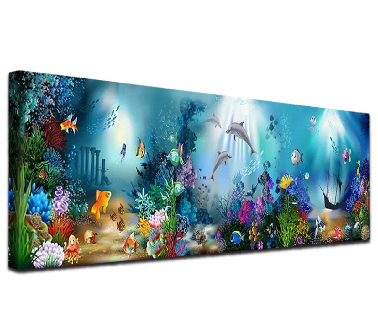 نقاشی الماسی طرح زیر دریا 90*30