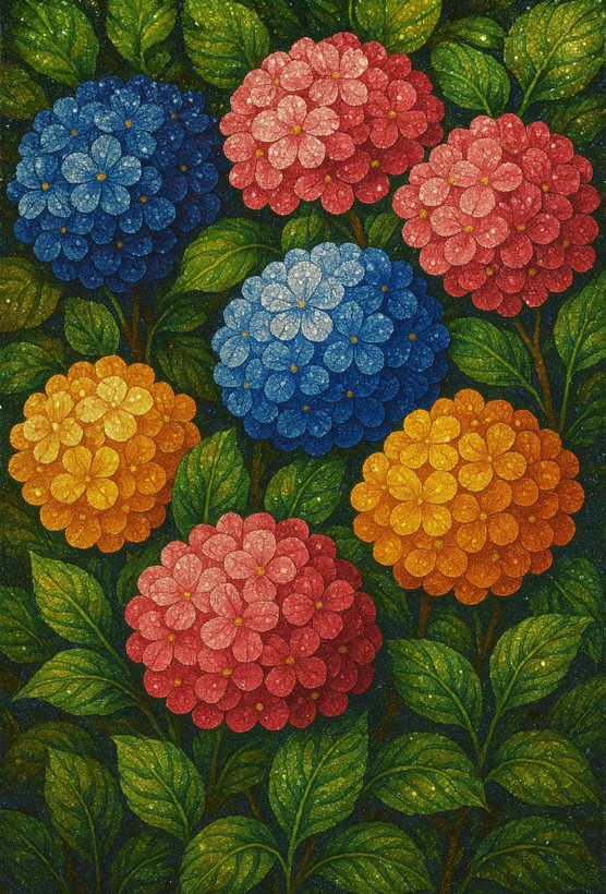 نقاشی الماسی طرح گل 40*50
