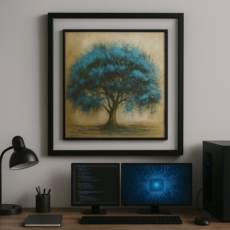 نقاشی الماسی طرح درخت 50*40