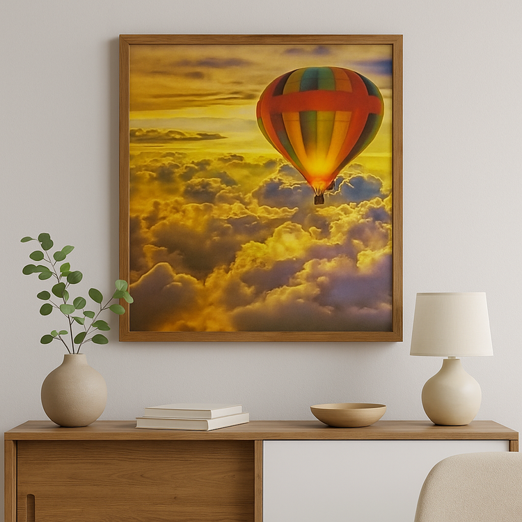 نقاشی الماسی طرح بالون 50*40