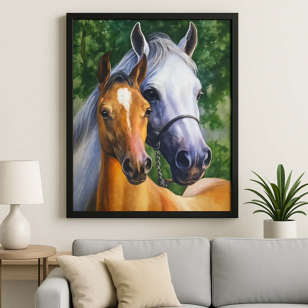 نقاشی الماسی طرح اسب 30*40