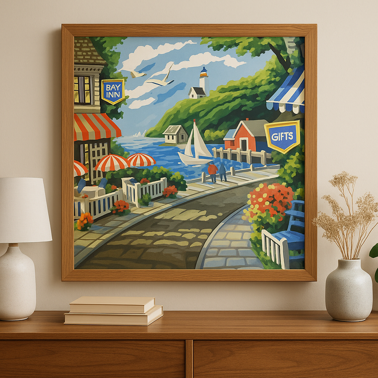 نقاشی با اعداد طرح ساحل 50*40