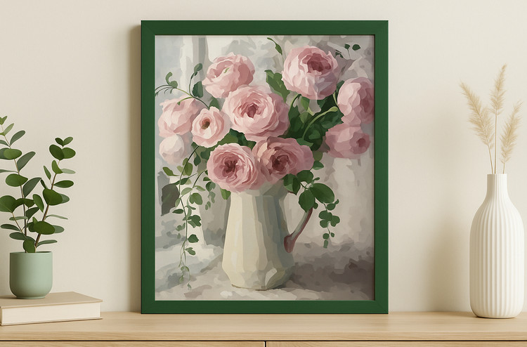 نقاشی با اعداد طرح گلدون 30*40
