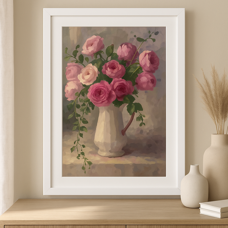 نقاشی با اعداد طرح گلدون 30*40