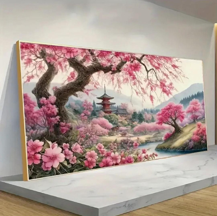 نقاشی الماسی طرح ژاپن 70*40