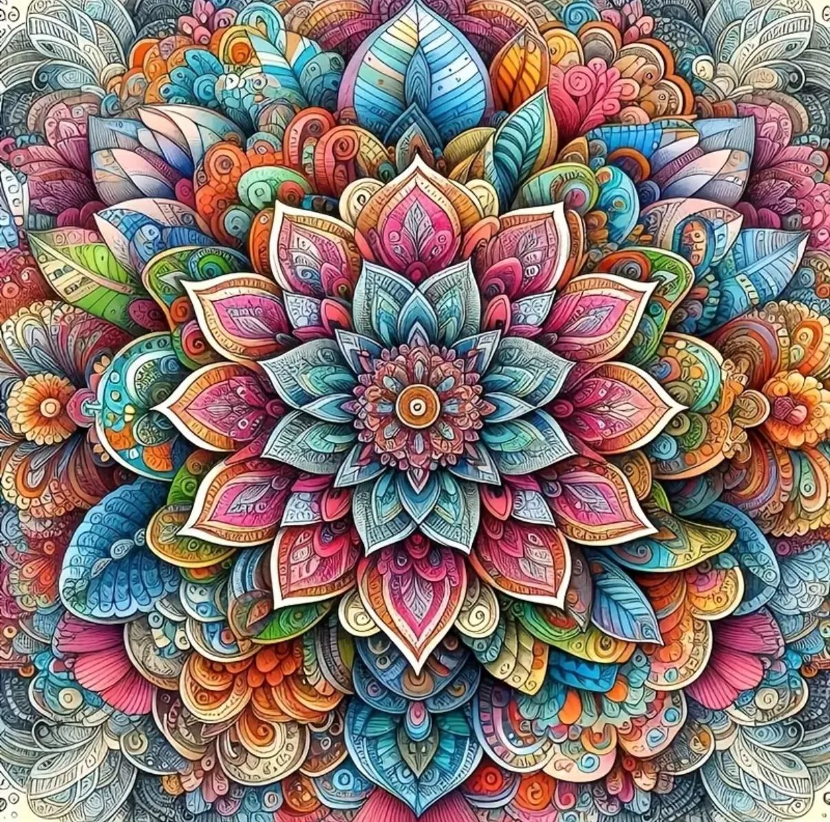 نقاشی الماسی طرح ماندالا 20*20