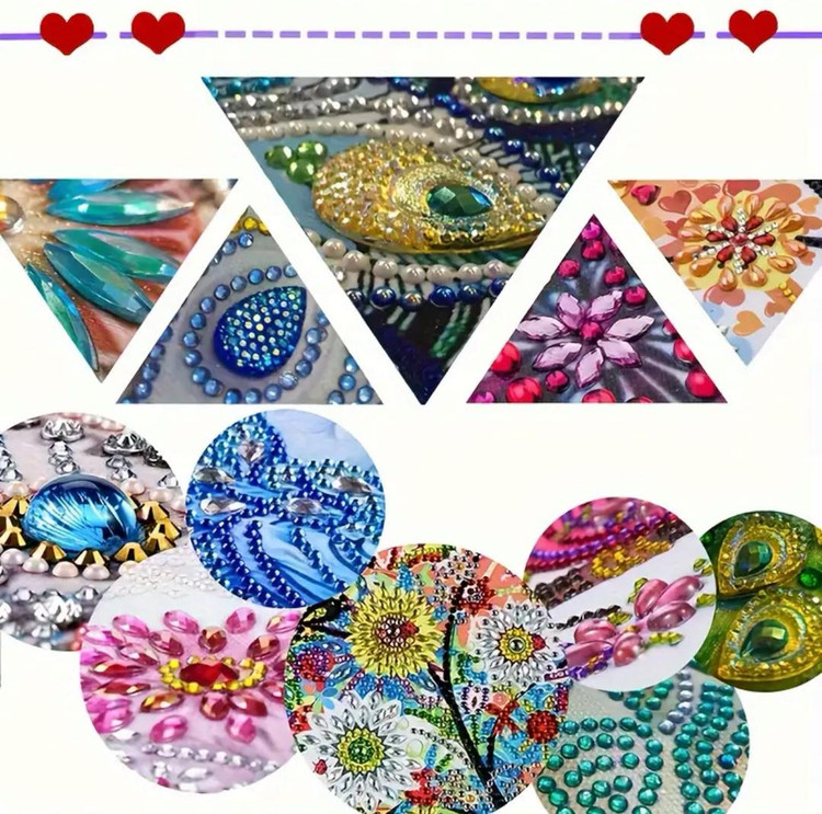 نقاشی جواهری طرح دختر چتری سایز 40*40