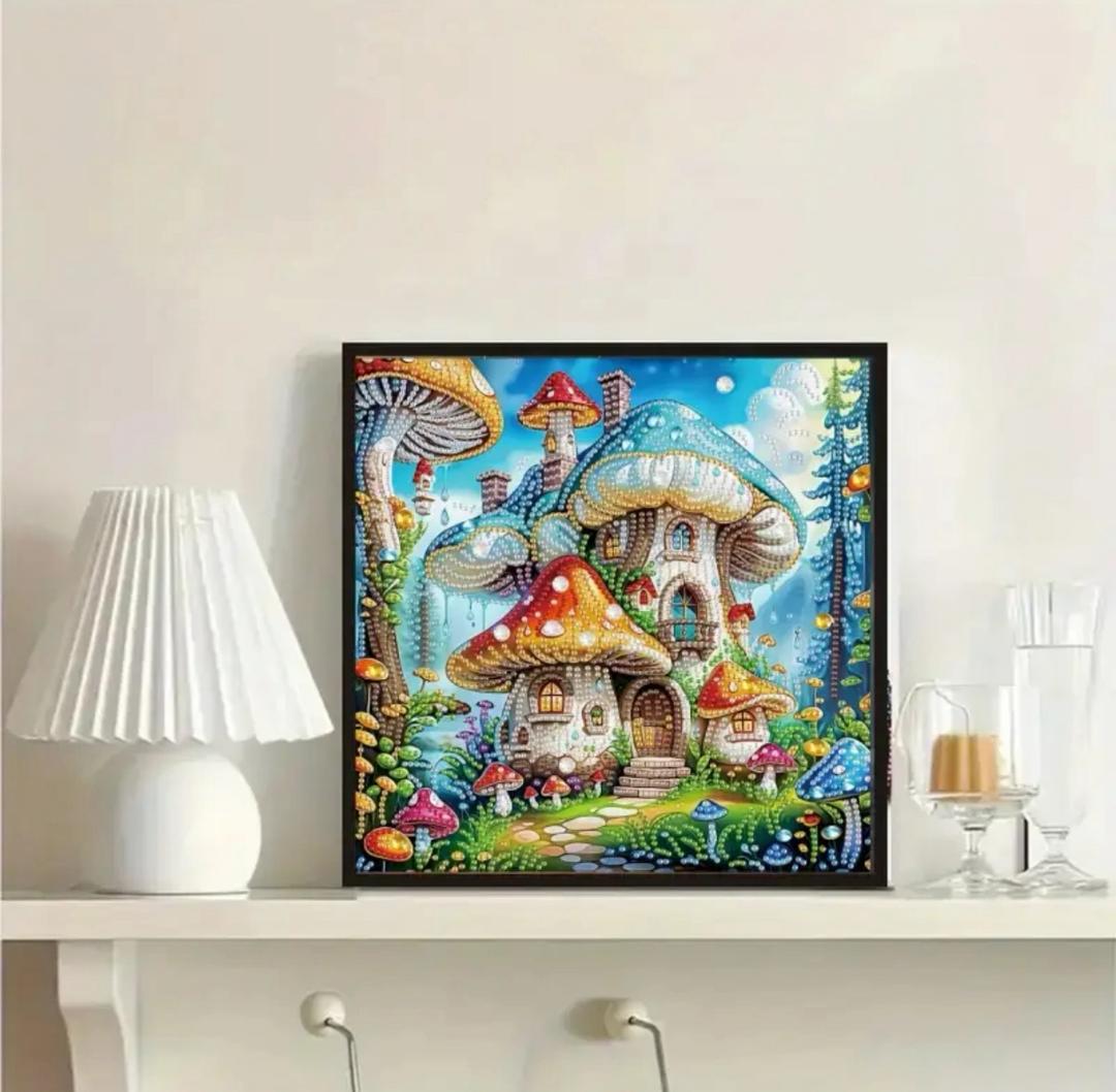 نقاشی الماسی طرح اسمورفی سایز 20*20