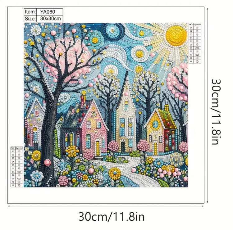 نقاشی جواهری طرح خونه سایز 30*30