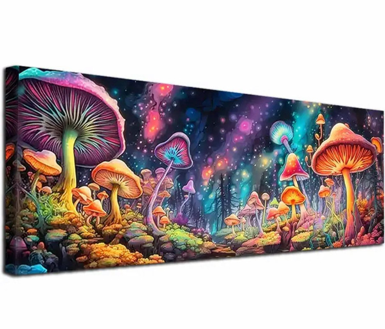 نقاشی الماسی طرح قارچی 90*30