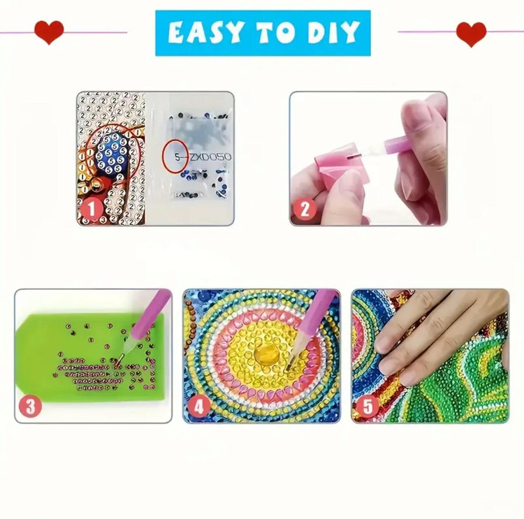نقاشی الماسی طرح دختر سفید سایز 40*40