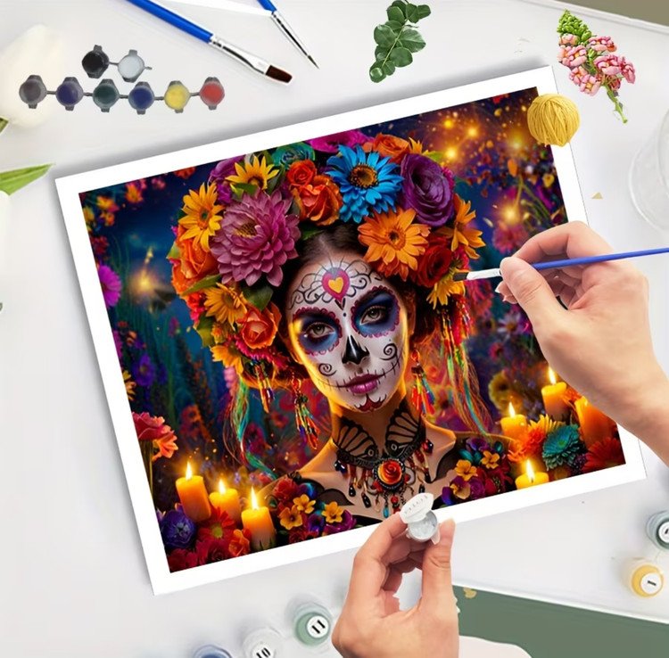 نقاشی با اعداد طرح آرایش مرده سایز 50*40