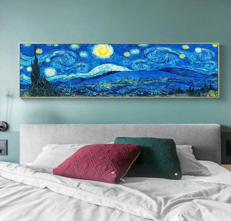 نقاشی الماسی طرح شبهای پرستاره سایز 80*30