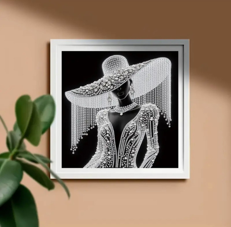 نقاشی جواهری دختر کلاسیک سایز 30*30