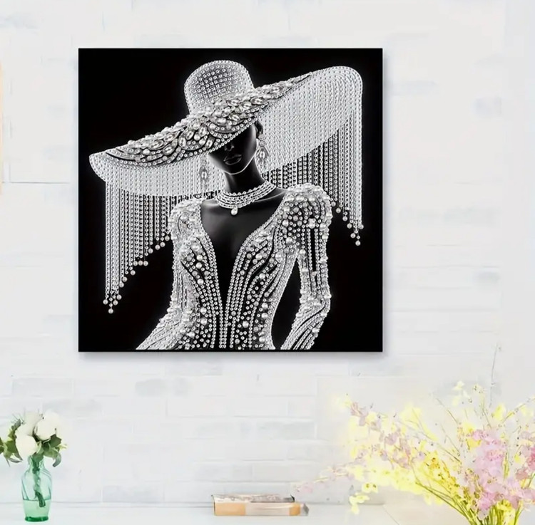 نقاشی جواهری دختر کلاسیک سایز 30*30
