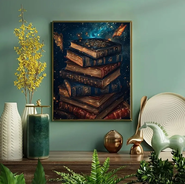 نقاشی با اعداد طرح کتاب سایز 50*40