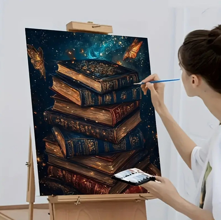 نقاشی با اعداد طرح کتاب سایز 50*40
