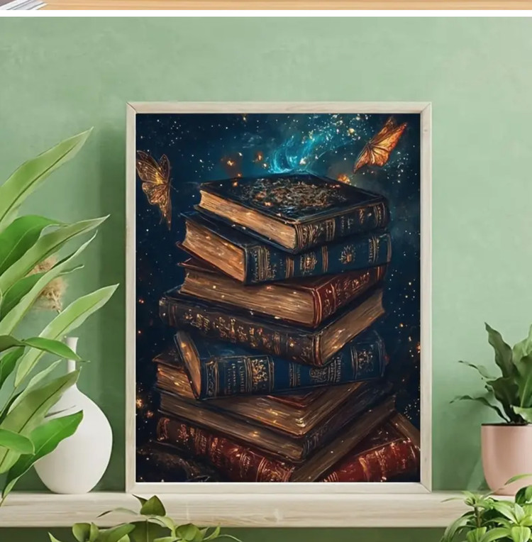 نقاشی با اعداد طرح کتاب سایز 50*40