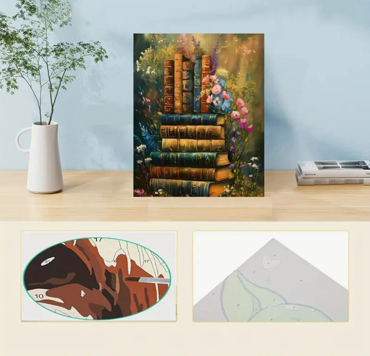نقاشی با اعداد طرح کتاب جنگلی سایز 50*40