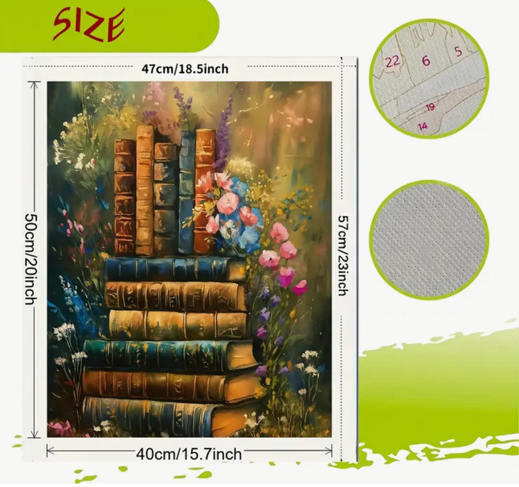 نقاشی با اعداد طرح کتاب جنگلی سایز 50*40