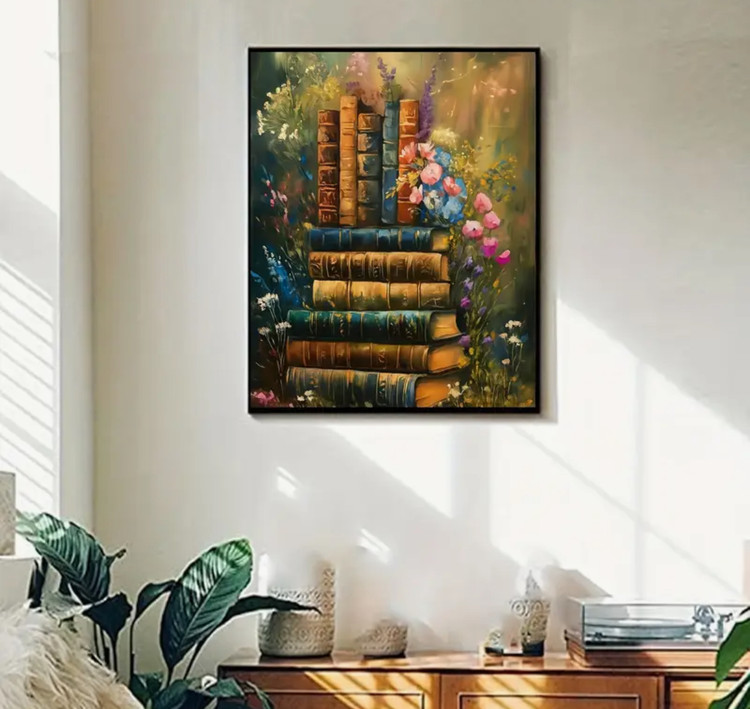 نقاشی با اعداد طرح کتاب جنگلی سایز 50*40