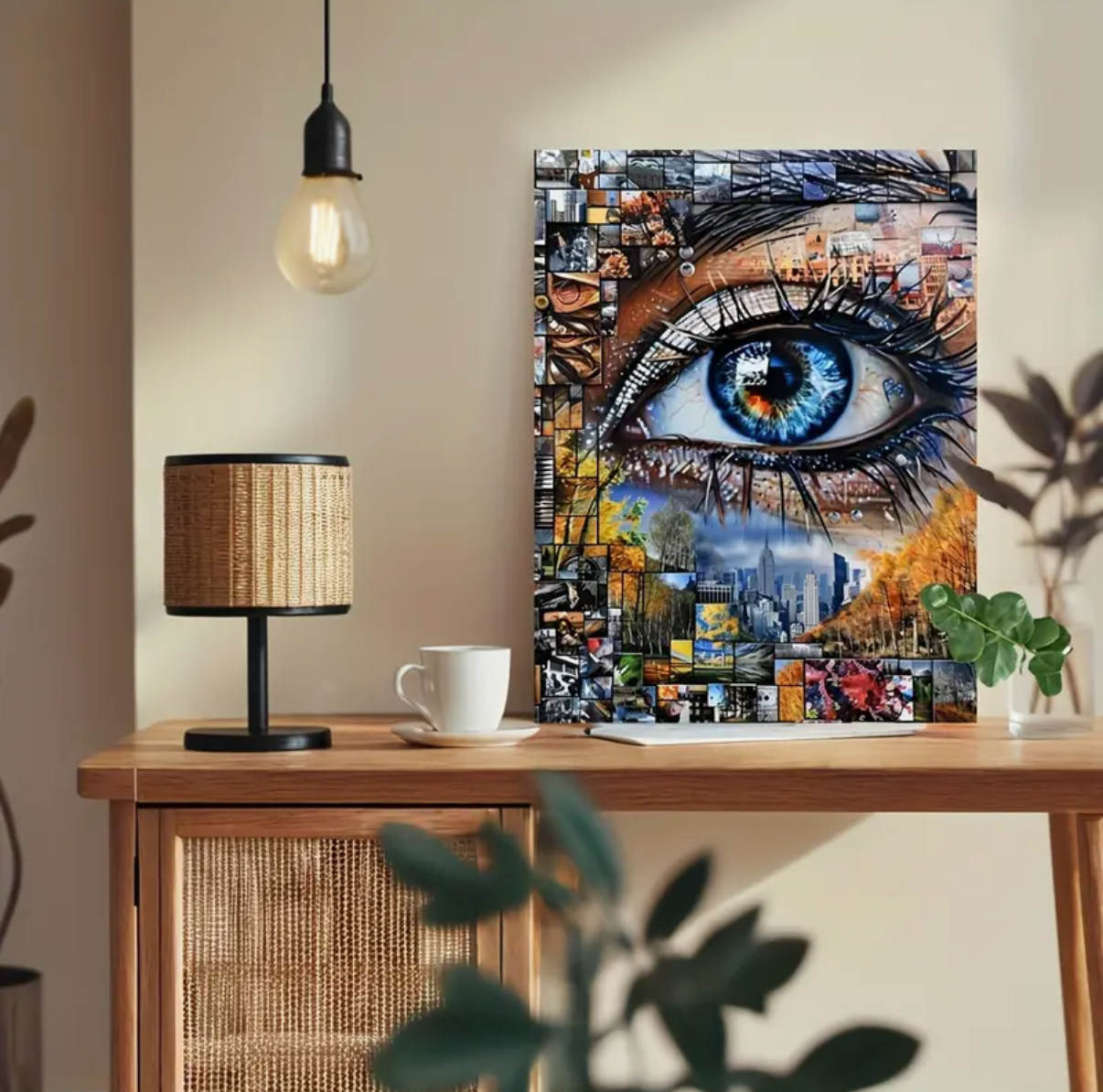 نقاشی با اعداد طرح چشم سایز 50*40