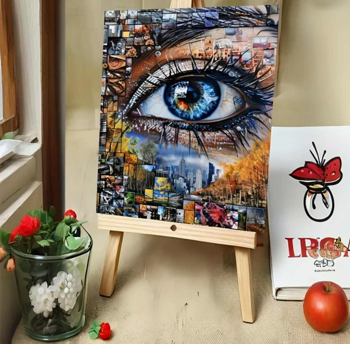 نقاشی با اعداد طرح چشم سایز 50*40