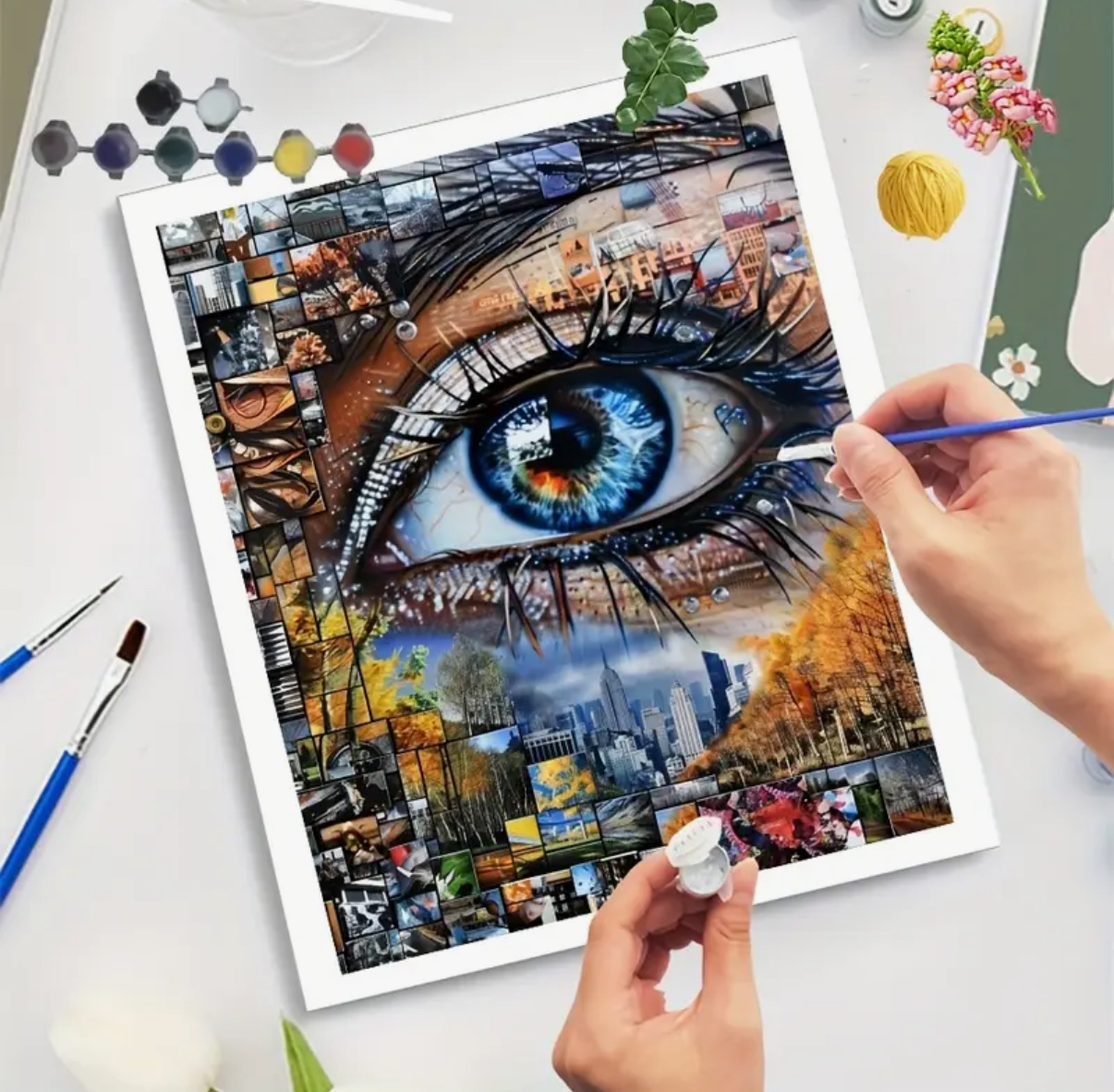 نقاشی با اعداد طرح چشم سایز 50*40