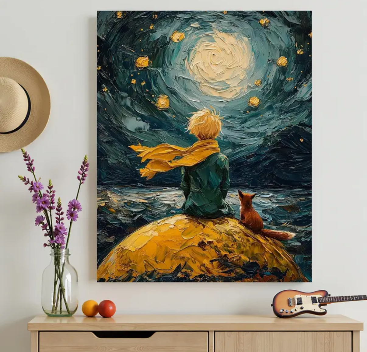 نقاشی با اعداد طرح شازده کوچولو سایز 50*40