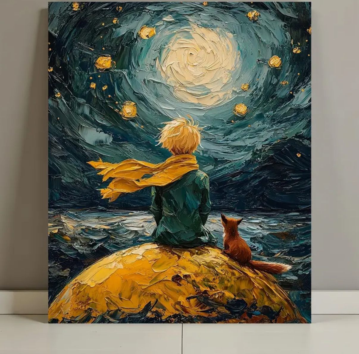 نقاشی با اعداد طرح شازده کوچولو سایز 50*40