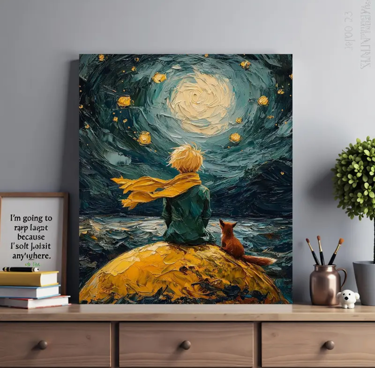 نقاشی با اعداد طرح شازده کوچولو سایز 50*40
