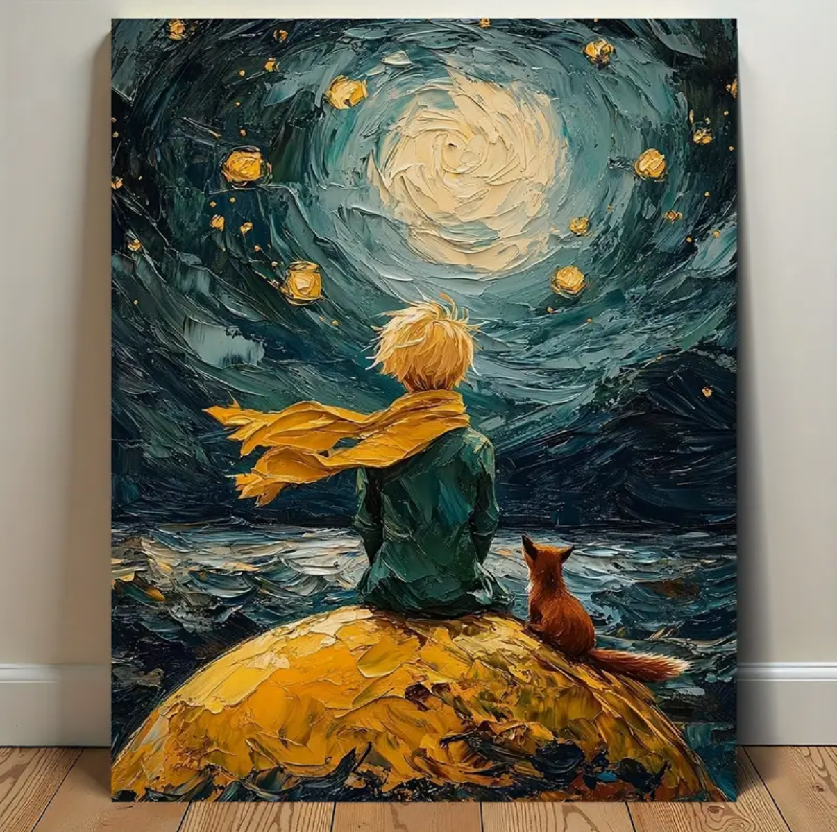 نقاشی با اعداد طرح شازده کوچولو سایز 50*40