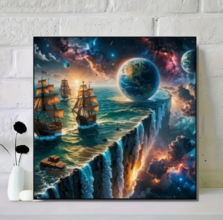 نقاشی الماسی طرح آبشار سایز 50*50