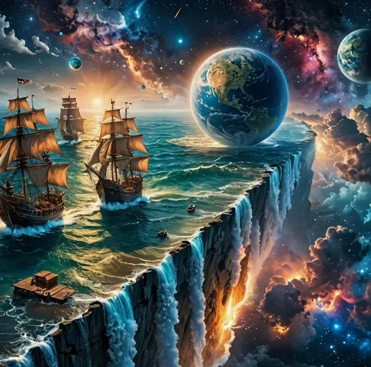 نقاشی الماسی طرح آبشار سایز 50*50