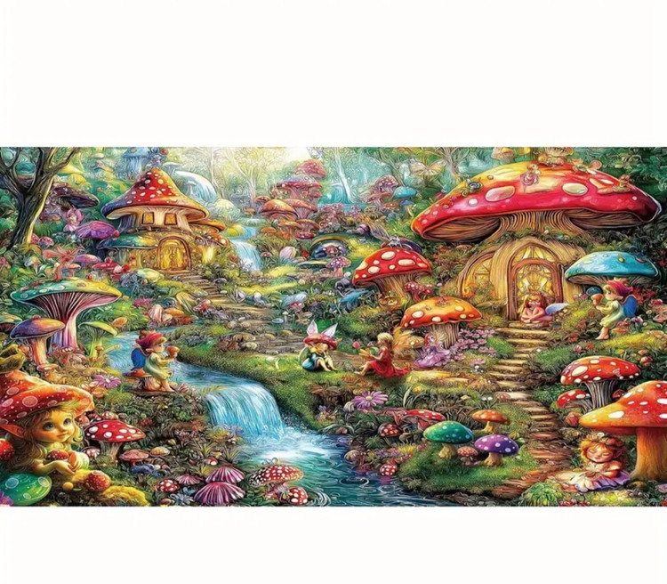نقاشی الماسی طرح قارچی سایز 40*70