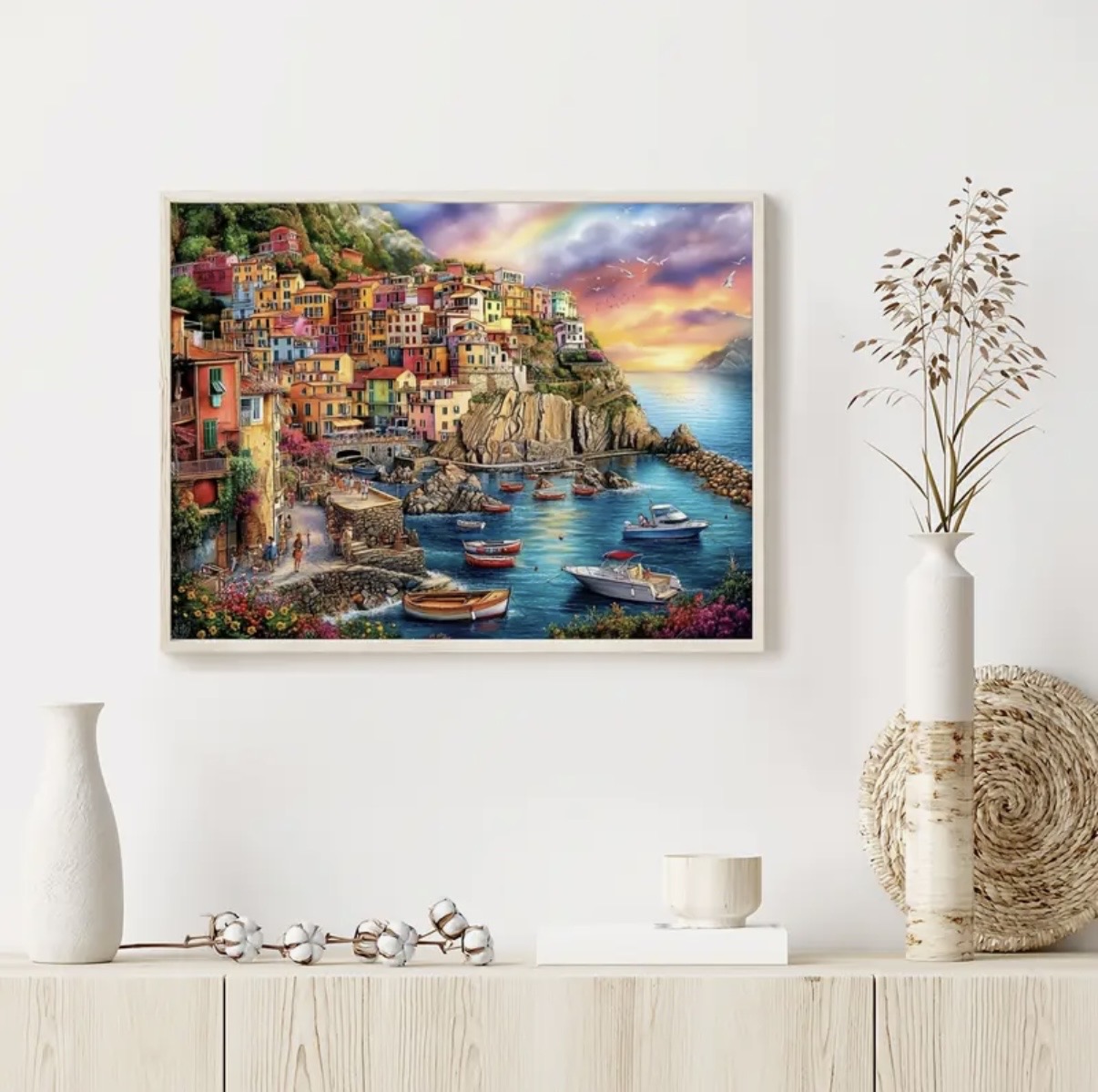 نقاشی الماسی طرح جزیره سایز 40*30