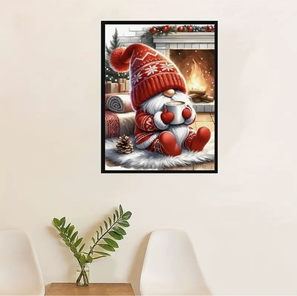 نقاشی الماسی طرح کریسمس سایز 40*30