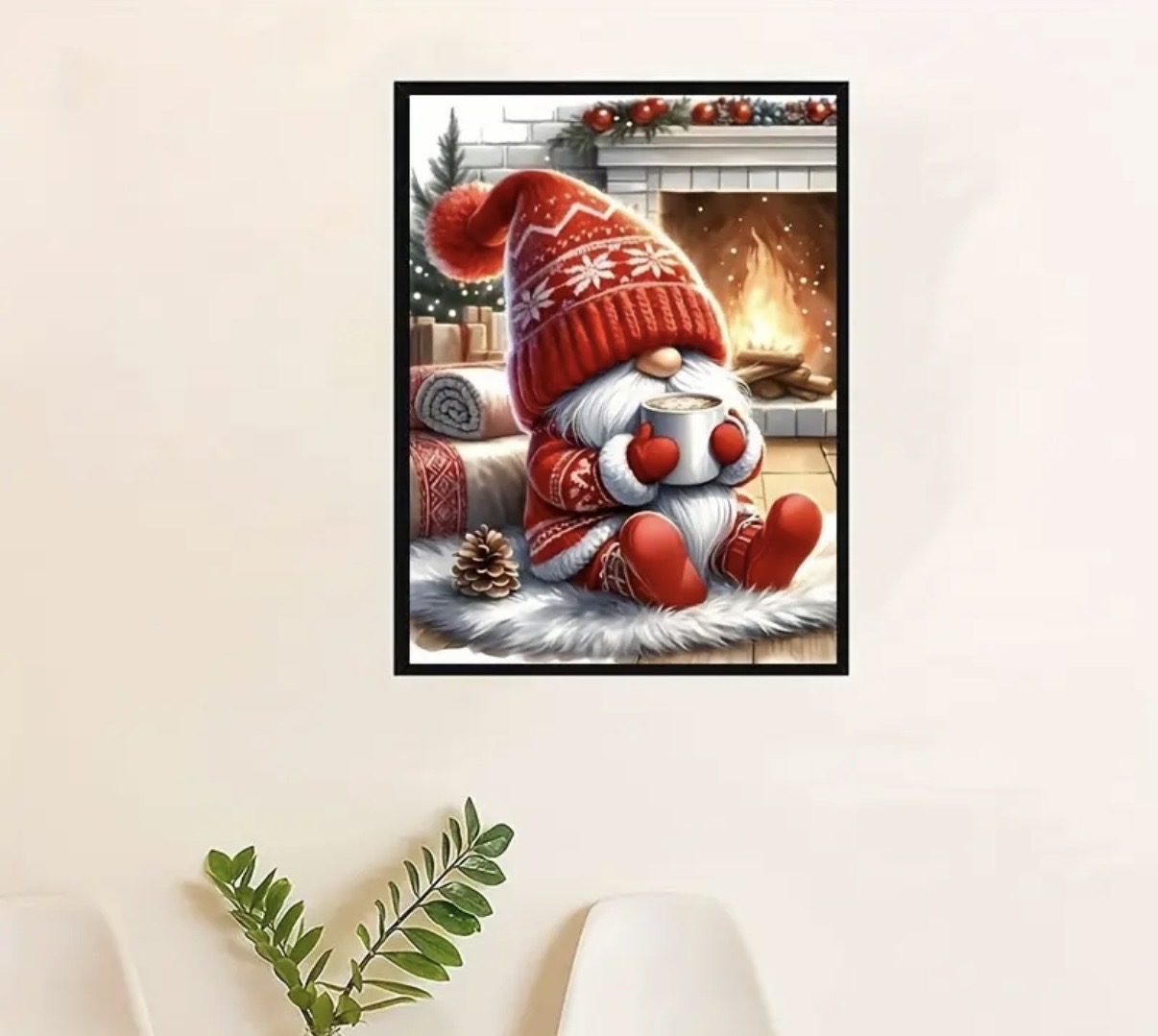 نقاشی الماسی طرح کریسمس سایز 40*30