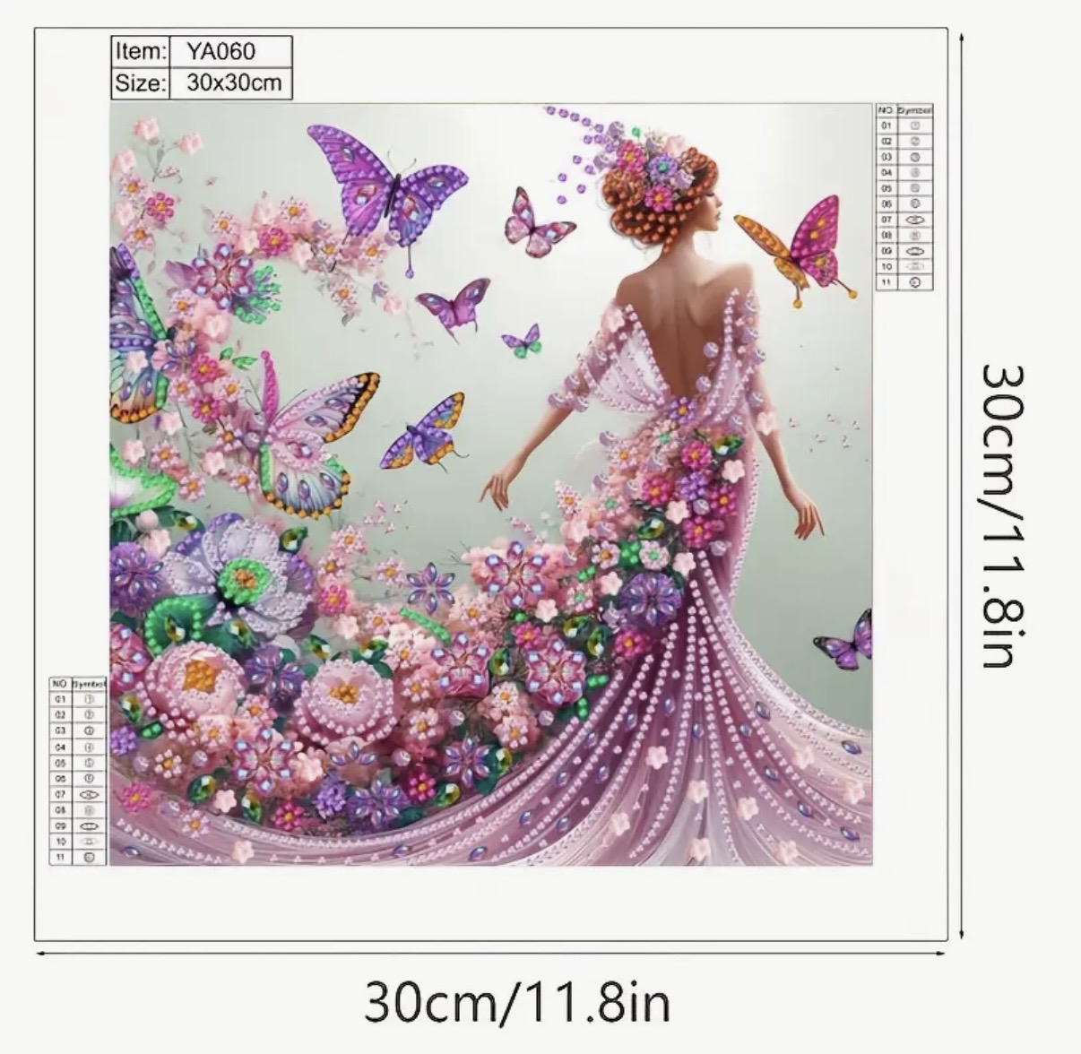 نقاشی الماسی طرح بهاری سایز 30*30