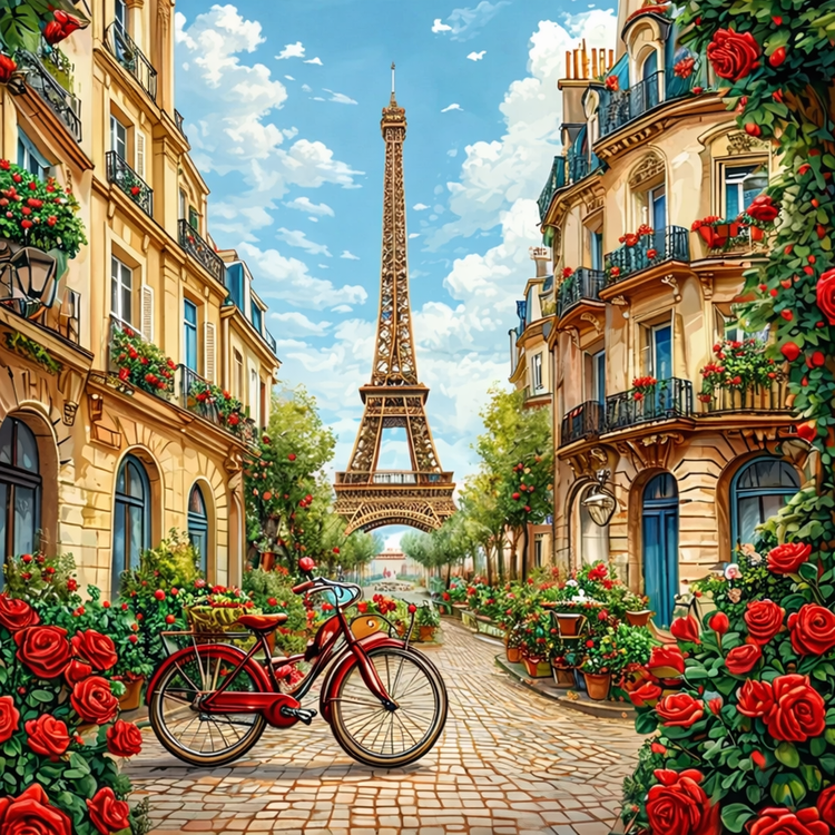 نقاشی الماسی طرح پاریس سایز 40*40