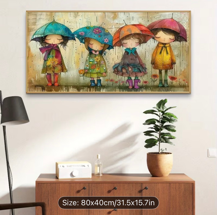 نقاشی با اعداد زیر بارون سایز 40*80