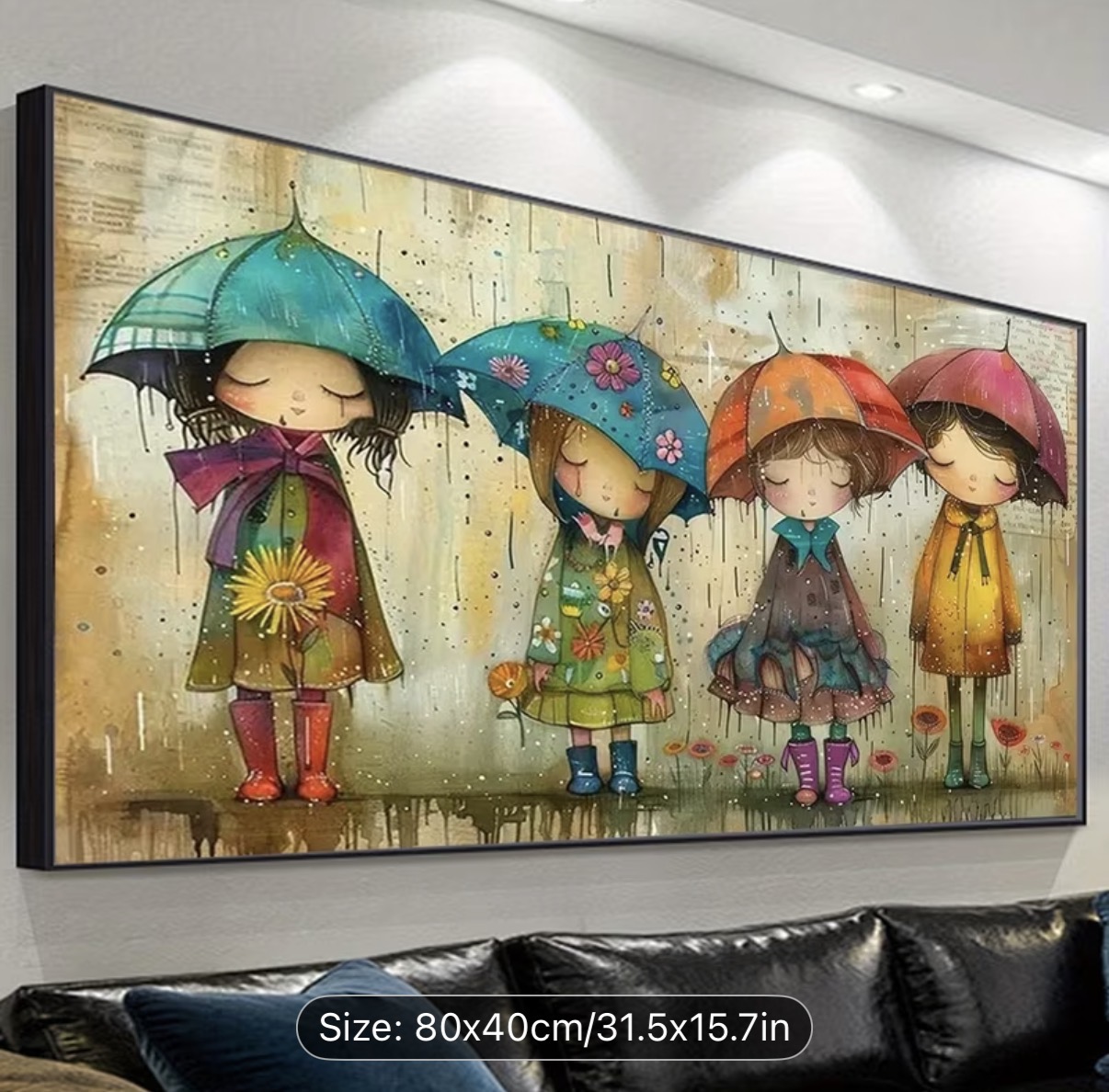 نقاشی با اعداد زیر بارون سایز 40*80