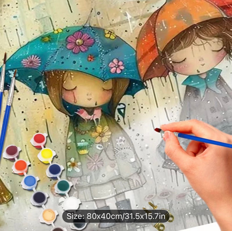 نقاشی با اعداد زیر بارون سایز 40*80