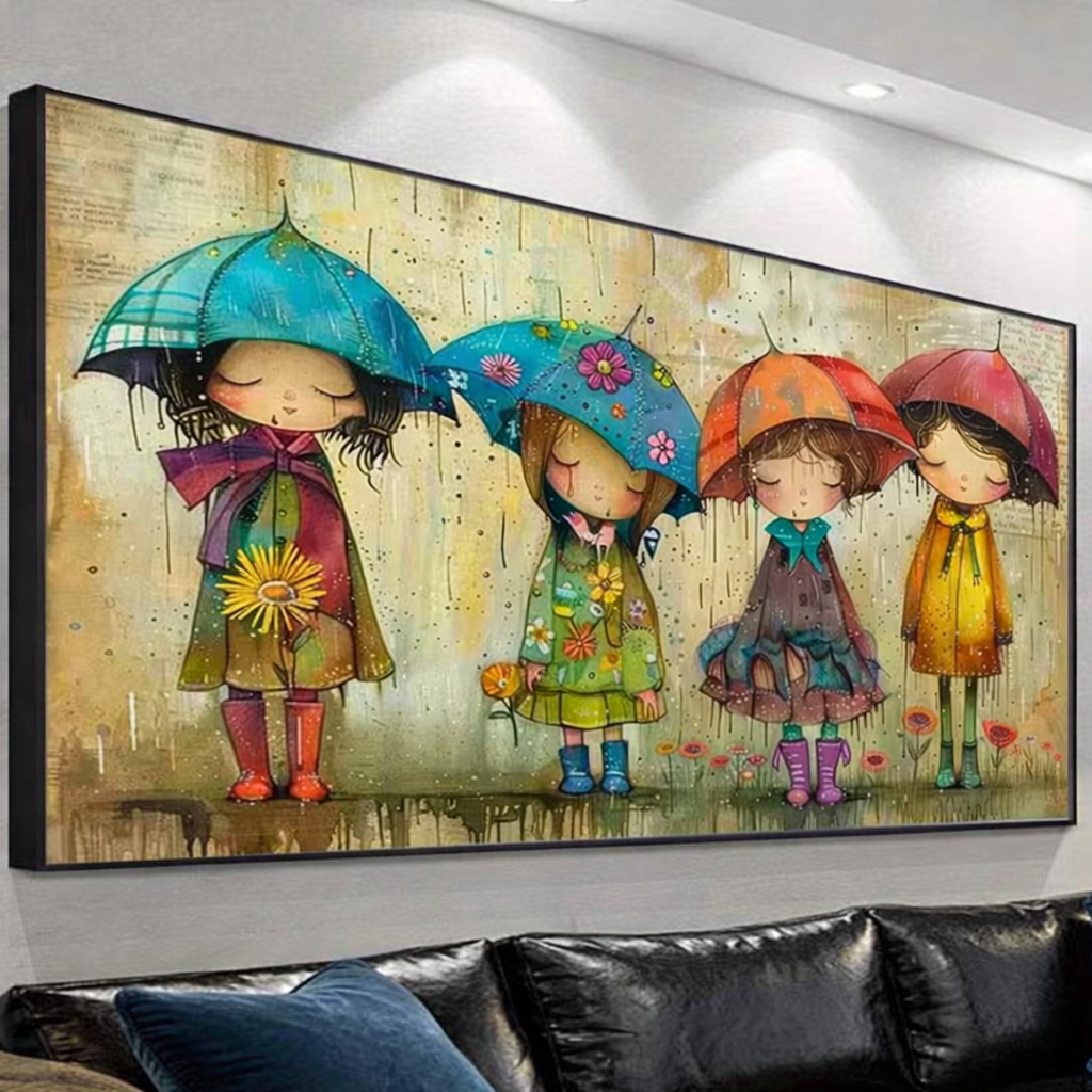نقاشی با اعداد زیر بارون سایز 40*80