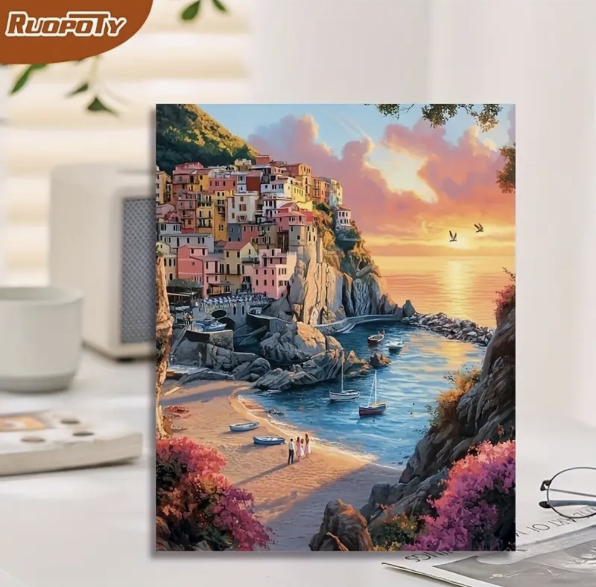 نقاشی با اعداد طرح مدیترانه سایز 50*40