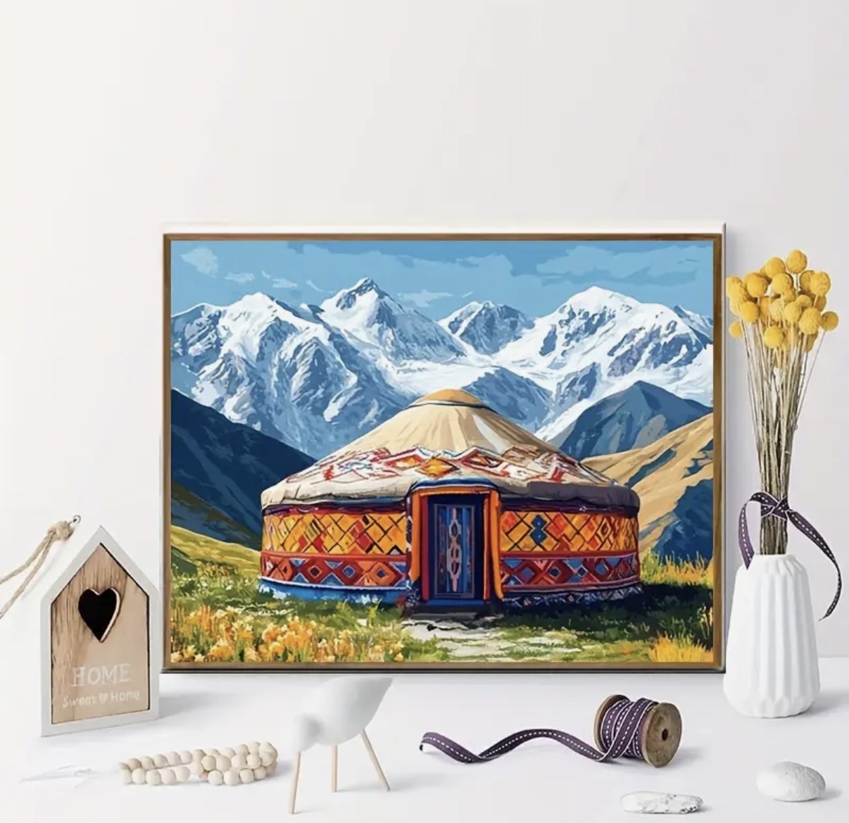نقاشی با اعداد طرح چادر عشایری سایز 50*40