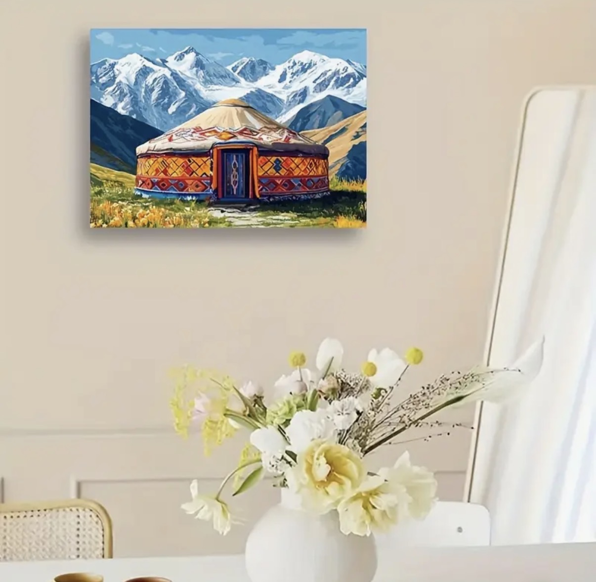 نقاشی با اعداد طرح چادر عشایری سایز 50*40