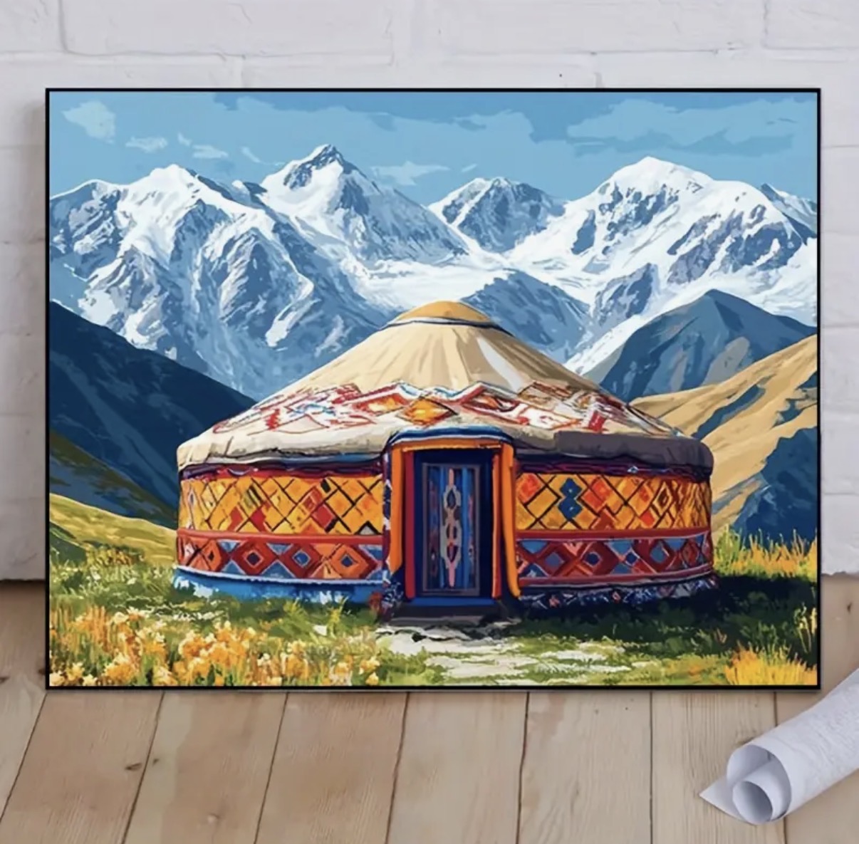 نقاشی با اعداد طرح چادر عشایری سایز 50*40