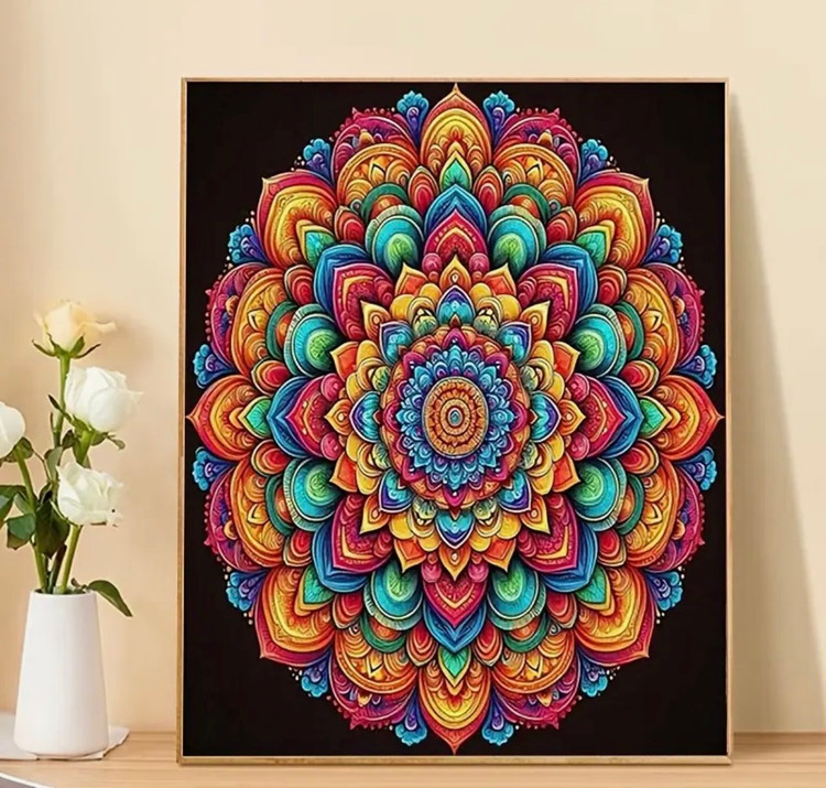 نقاشی با اعداد طرح ماندالا سایز 50*40