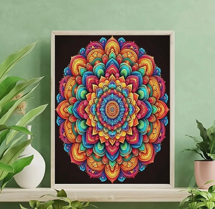 نقاشی با اعداد طرح ماندالا سایز 50*40